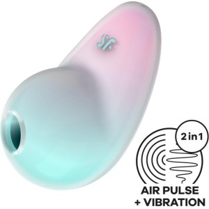 Satisfyer Pixie Dust Clitoris Sucker ar vibrācijas piparmētru/rozā krāsu