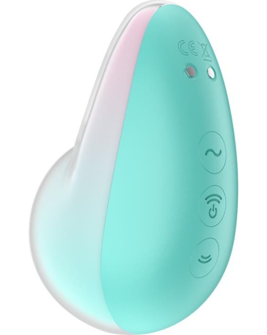 Satisfyer Pixie Dust Clitoris Sucker ar vibrācijas piparmētru/rozā krāsu