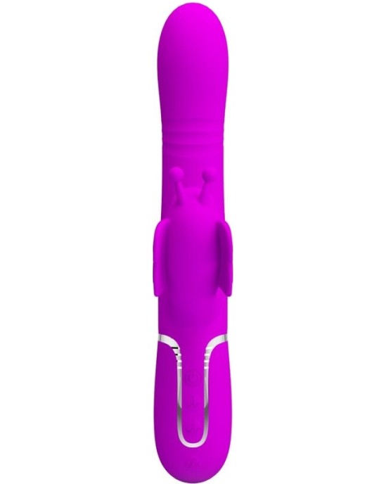 Pretty Love Flirtation PRETTY LOVE - MULTIFUNCTION RABBIT VIBRATOR 4 IN 1 BUTTERFLY FUCHSIA