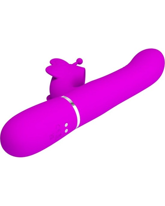 Pretty Love Flirtation PRETTY LOVE - MULTIFUNCTION RABBIT VIBRATOR 4 IN 1 BUTTERFLY FUCHSIA