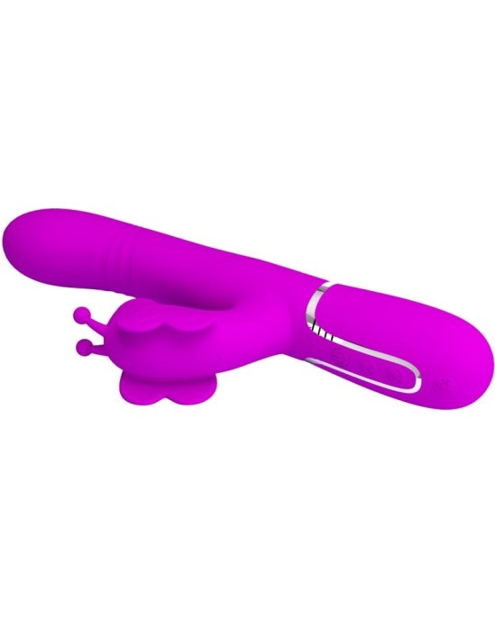 Pretty Love Flirtation PRETTY LOVE - MULTIFUNCTION RABBIT VIBRATOR 4 IN 1 BUTTERFLY FUCHSIA