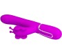 Pretty Love Flirtation PRETTY LOVE — DAUDZFUNKCIJAS ZAŠU VIBRATORS 4 IN 1 BUTTERFLY FUCHSIA