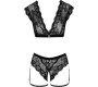 Cottelli Lingerie Top and Crotchless Briefs M