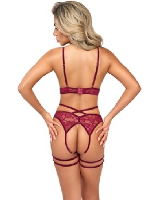 Abierta Fina Suspender Set red M