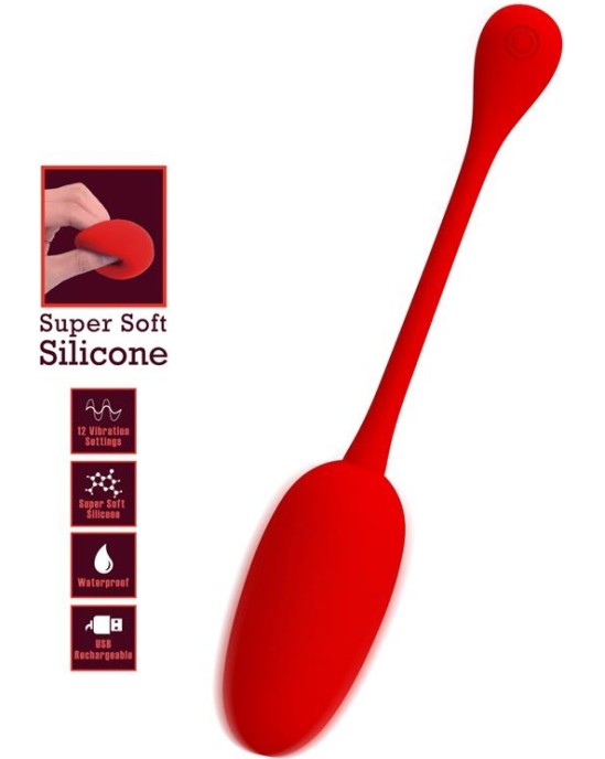 Prettylove Вибрирующее яйцо Knucker, красное