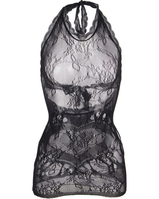 Subblime Dresses SUBBLIME - 952075 КОРОТКОЕ ПЛАТЬЕ В СЕТКУ С ВЫРЕЗОМ НА СПИНЕ И СЕРДЦЕМ ЧЕРНОЕ ОДИН РАЗМЕР