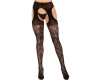 Leg Avenue Hosiery LEG AVENUE - LACE GARTER STOCKINGS BLACK