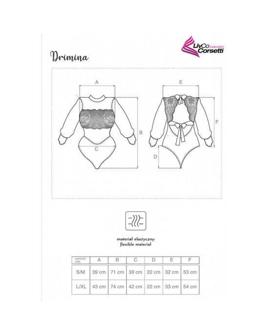 Livco Corsetti Bodies LIVCO CORSETTI FASHION — DRIMINA LC90690 BODY NANVY BLUE