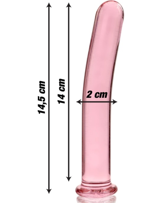 Nebula Series By Ibiza MODEL 8 DILDO BOROSILICATE GLASS 14.5 X 2 CM PINK