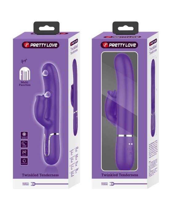 Pretty Love Flirtation PRETTY LOVE - RABBIT VIBRATOR WITH LICKING PURPLE