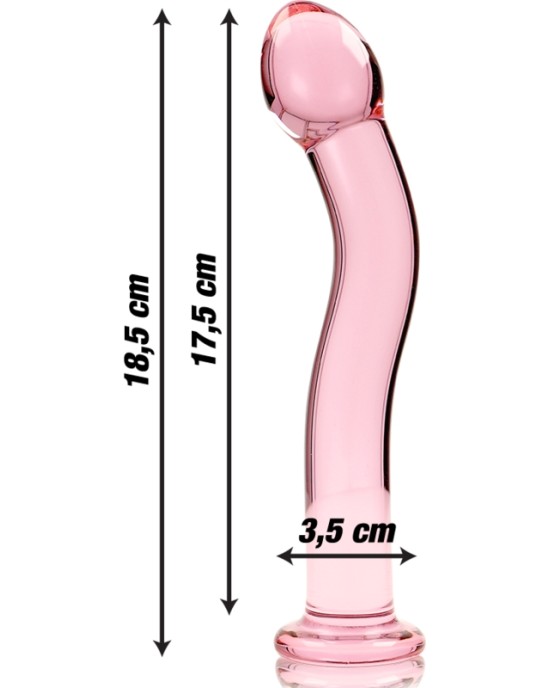 Nebula Series By Ibiza MODELIS 18 DILDO BOROSILIKĀTS STIKLS 18,5 X 3,5 CM ROZĀ