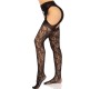 Leg Avenue Hosiery LEG AVENUE - LACE GARTER STOCKINGS BLACK