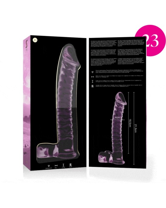 Nebula Series By Ibiza MODELIS 23 DILDO BOROSILIKĀTS STIKLS 21,5 X 4 CM ROZĀ