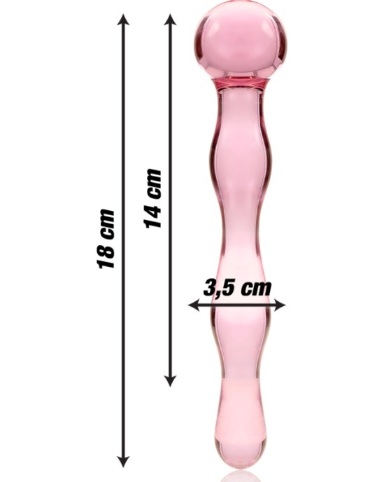 Nebula Series By Ibiza MODEL 13 DILDO BOROSILICATE GLASS 18 X 3.5 CM PINK