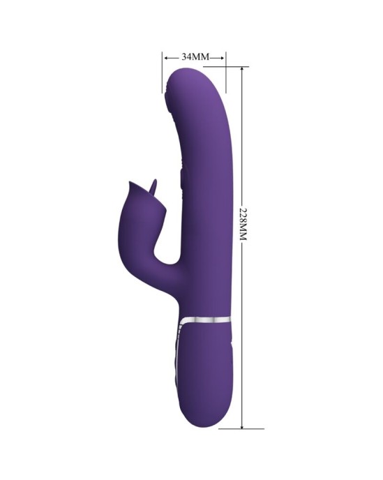 Pretty Love Flirtation PRETTY LOVE - RABBIT VIBRATOR WITH LICKING PURPLE