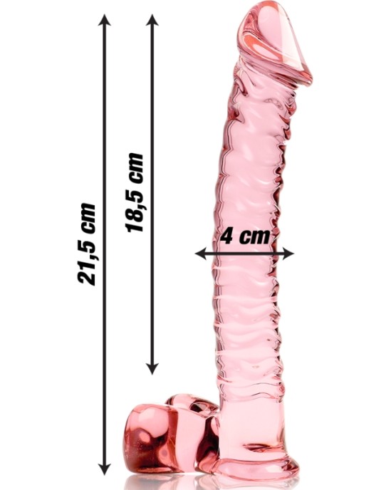 Nebula Series By Ibiza MODEL 23 DILDO BOROSILICATE GLASS 21.5 X 4 CM PINK