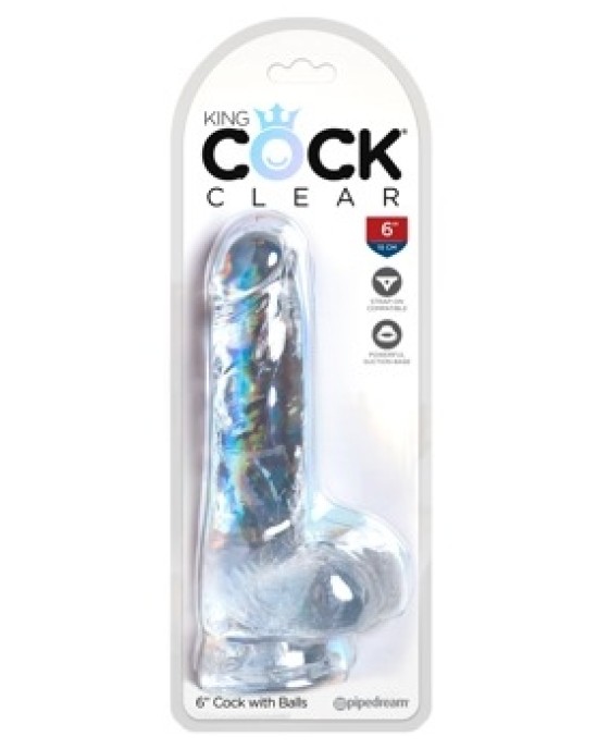 King Cock Clear KCC 6 Cock with Balls