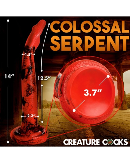 Xr - Creature Cocks KING COBRA LIELAIS SILIKONA DILDO 35,5 CM