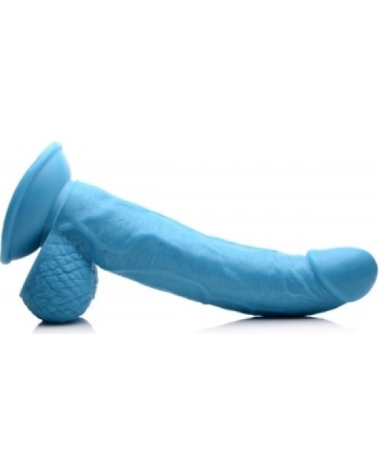 Xr - Pop Peckers REĀLISTS DILDO AR sēkliniekiem 19 CM ZILS