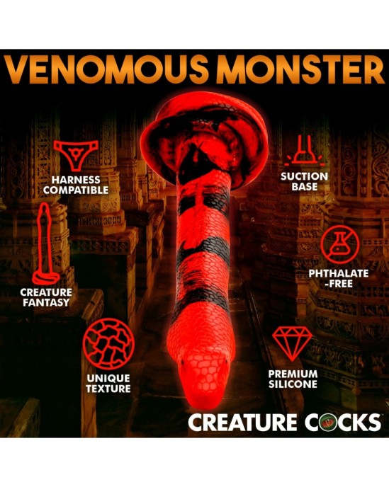 Xr - Creature Cocks KING COBRA LIELAIS SILIKONA DILDO 35,5 CM