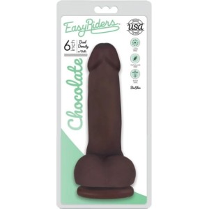 Xr - Easy Riders PLĀNS ŠOKOLĀDES DILDO AR sēkliniekiem EASY RIDERS 15'25 CM