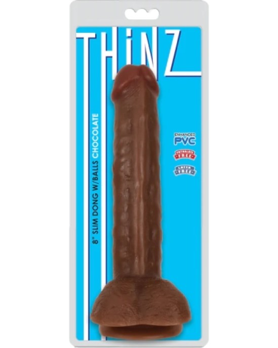 Xr - Thinz Smalks DILDO AR sēkliniekiem THINZ COCOLATE 20'30 CM