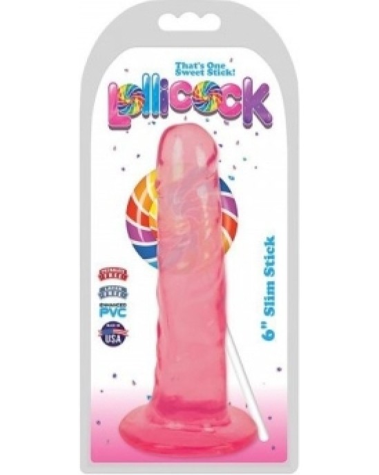 Xr - Lollicock DILDO SLIM STICK CHERRY 1524 CM"