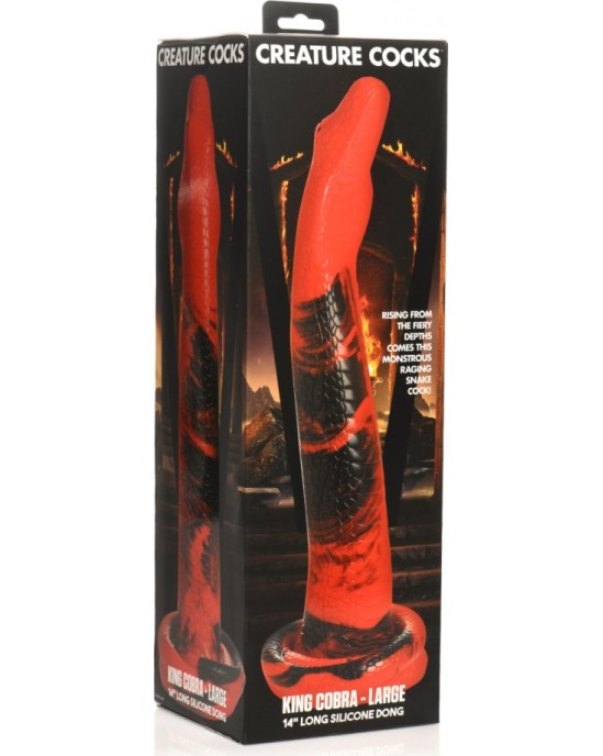 Xr - Creature Cocks KING COBRA LIELAIS SILIKONA DILDO 35,5 CM