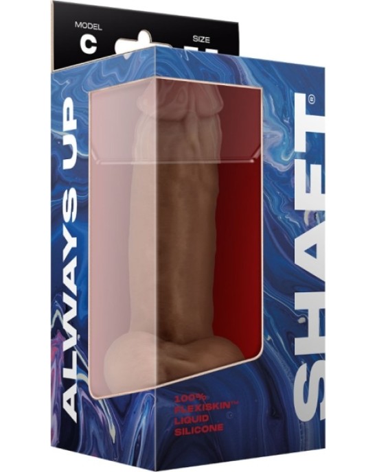 Shaft MODEL C 7.5 LIQUID SILICONE DONG W/BALLS - OAK