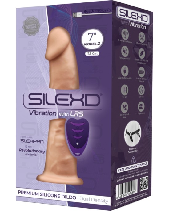 Silexd USB SILIKONA VIBRATORA MODELIS 2 7 FLESH + LRS CONTROL"