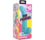 Xr - Pop Peckers REĀLISTS DILDO AR sēkliniekiem 19 CM ZILS