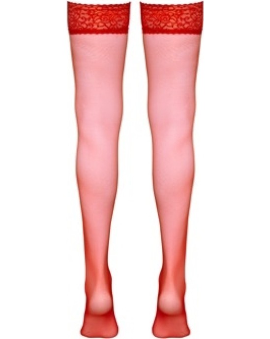 Cottelli Legwear Чулки с задержкой красные 4