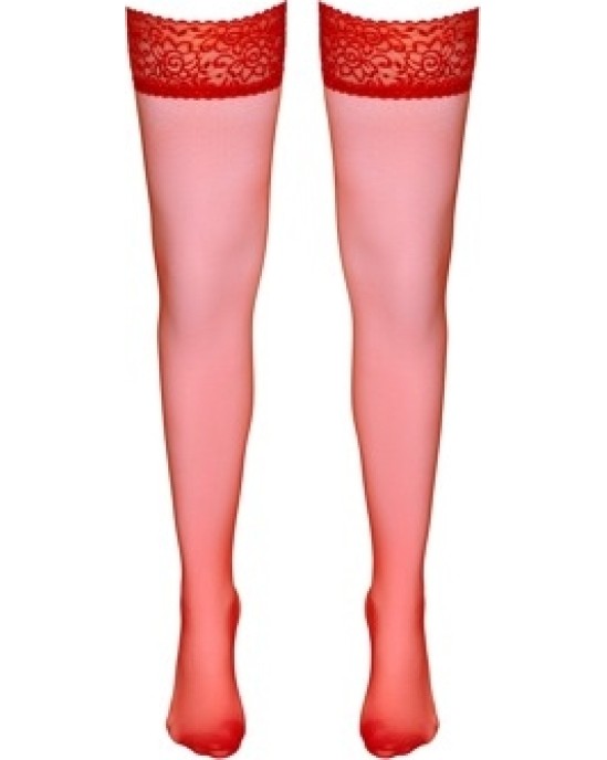 Cottelli Legwear Чулки с задержкой красные 3