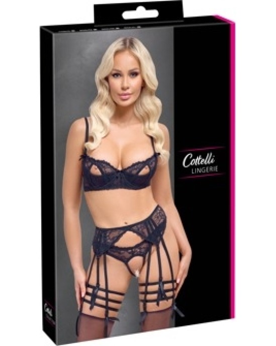 Cottelli Lingerie Bra Suspender Set 75B/S