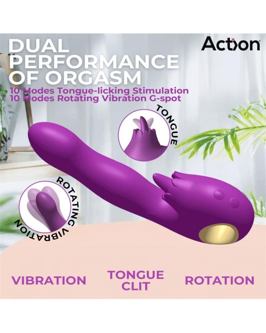 Action Toka Vibe with Swinging 360? and Stimulating Licking Tongue