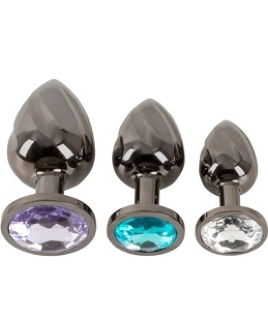 Anos Metal Butt Plug Set Diamo