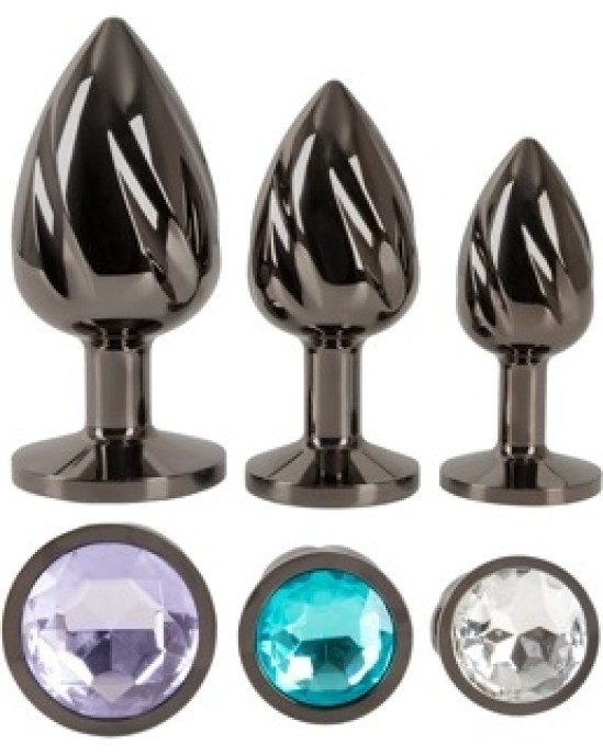 Anos Metal Butt Plug Set Diamo