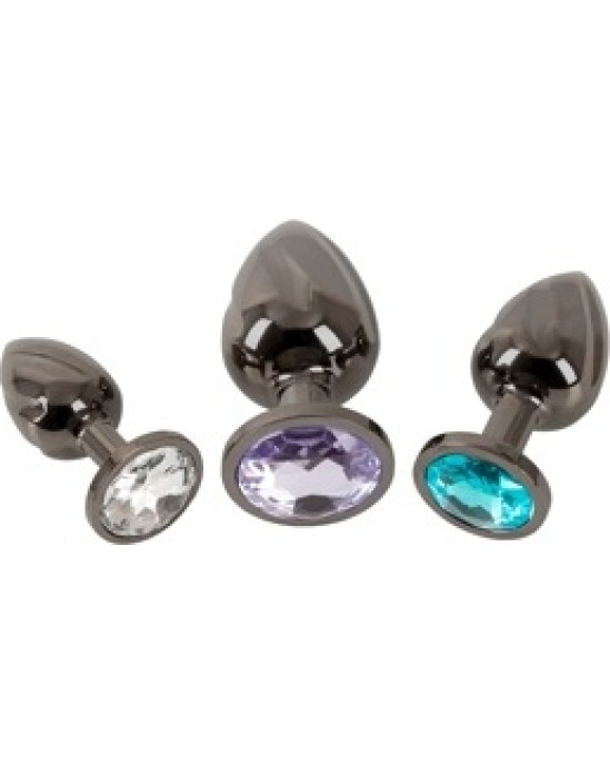 Anos Metal Butt Plug Set Diamo