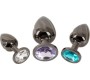 Anos Metal Butt Plug Set Diamo