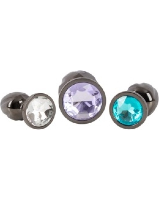 Anos Metal Butt Plug Set Diamo