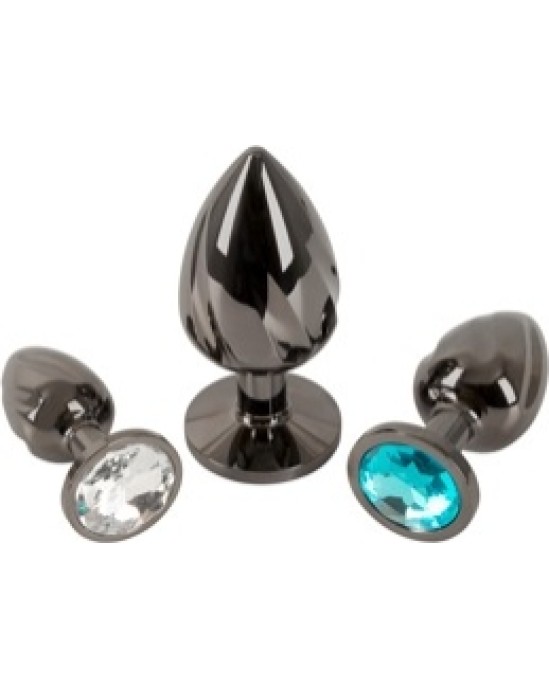 Anos Metal Butt Plug Set Diamo