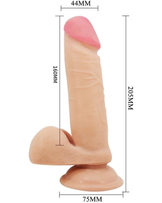 Baile Slīdošā āda dildo 20,5 cm