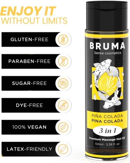 Bruma PREMIUM MASĀŽAS KARSTA EĻĻA PINA COLADA 3 IN 1 - 100 ml