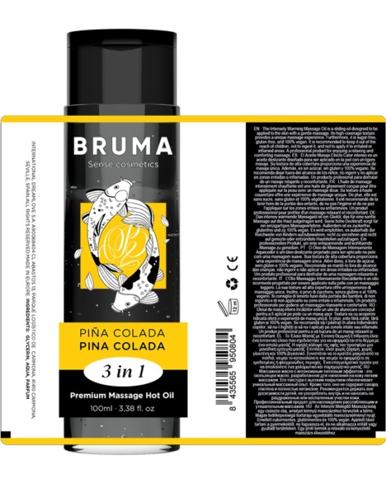 Bruma PREMIUM MASĀŽAS KARSTA EĻĻA PINA COLADA 3 IN 1 - 100 ml