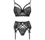 Livco Corsetti Sets LIVCO CORSETTI FASHION — MORIDAM LC 90552 BRA + PRIEKŠVIETES SIKSTA + BIKŠĶIS NEGRO