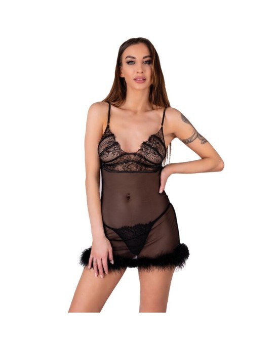 Livco Corsetti Sets LIVCO CORSETTI FASHION - ZERUNAM SET BABYDOLL + BLACK THONG