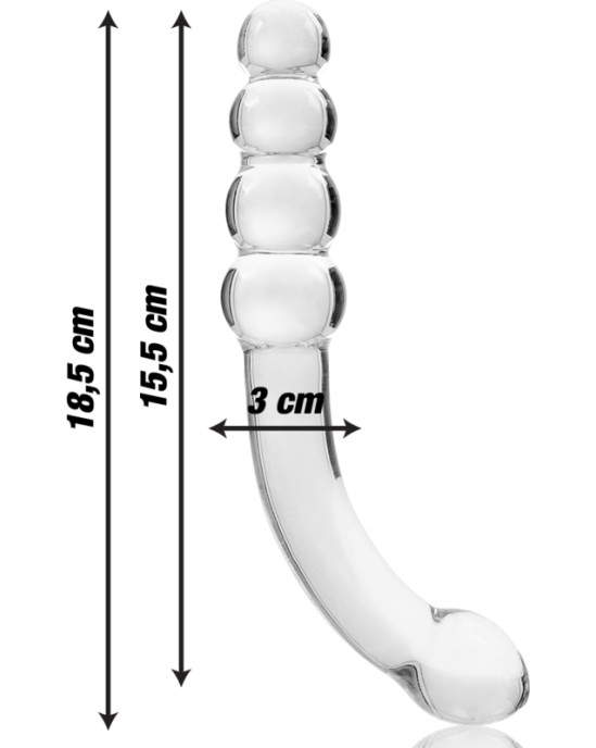 Nebula Series By Ibiza MODEL 14 DILDO BOROSILICATE GLASS 18.5 X 3 CM CLEAR