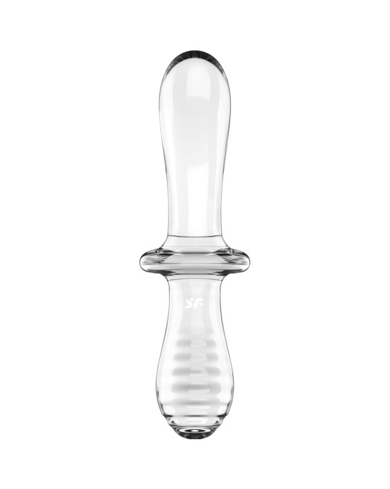 Satisfyer Crystal APMIERINĀTĀJS - DUBULTĀ KRISTĀLA DILDO caurspīdīgs