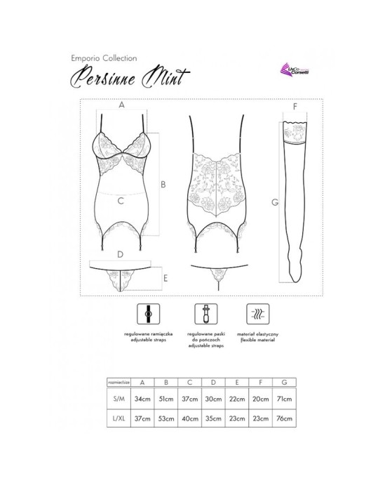 Livco Corsetti Sets LIVCO CORSETTI FASHION — PERSINNE MIT EMPORIO KOMPLEKTS KORSETS + BIKŠES + ZEĶES