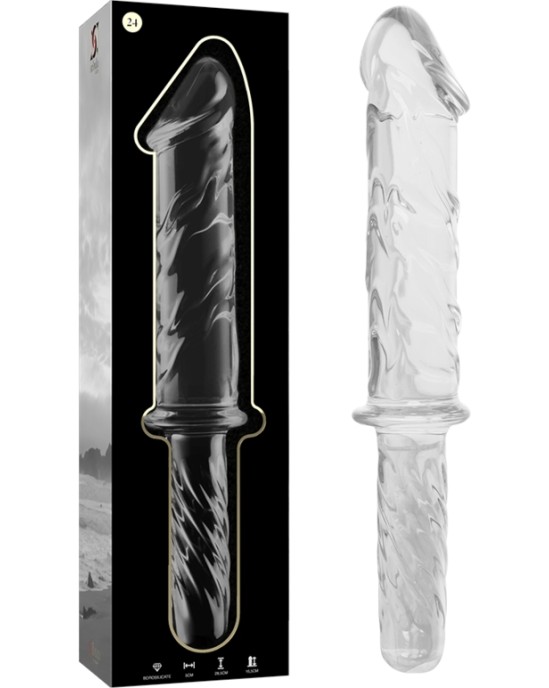 Nebula Series By Ibiza MODEL 24 DILDO BOROSILICATE GLASS 28.5 X 5 CM CLEAR